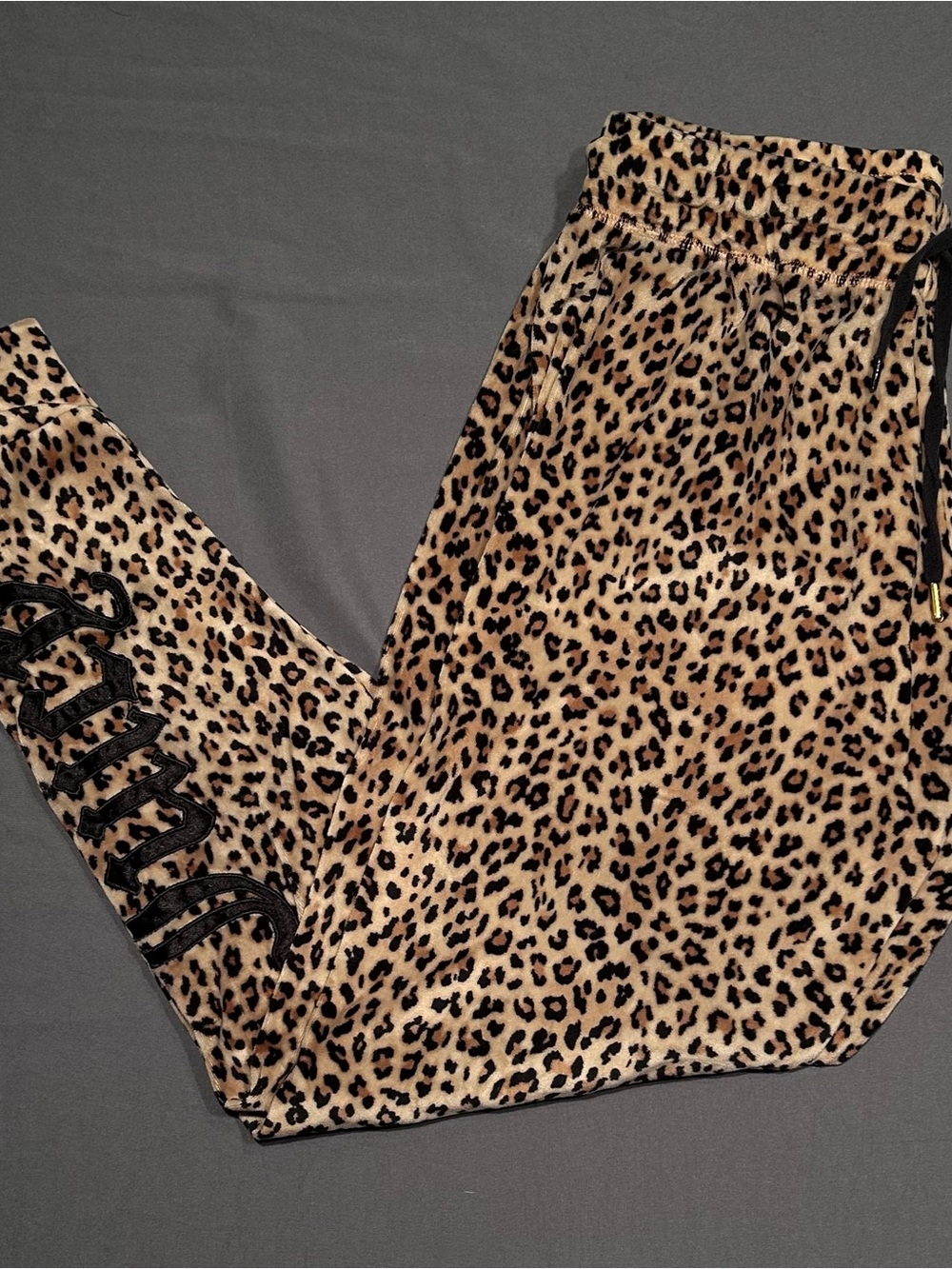 Juicy Couture Cheetah Print Velour Joggers